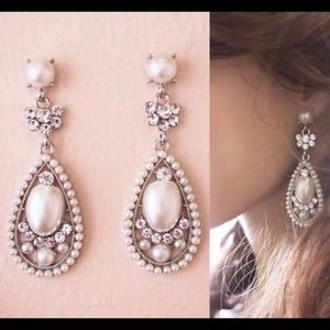 Art Deco Gatsby inspired Crystal bridal earrings